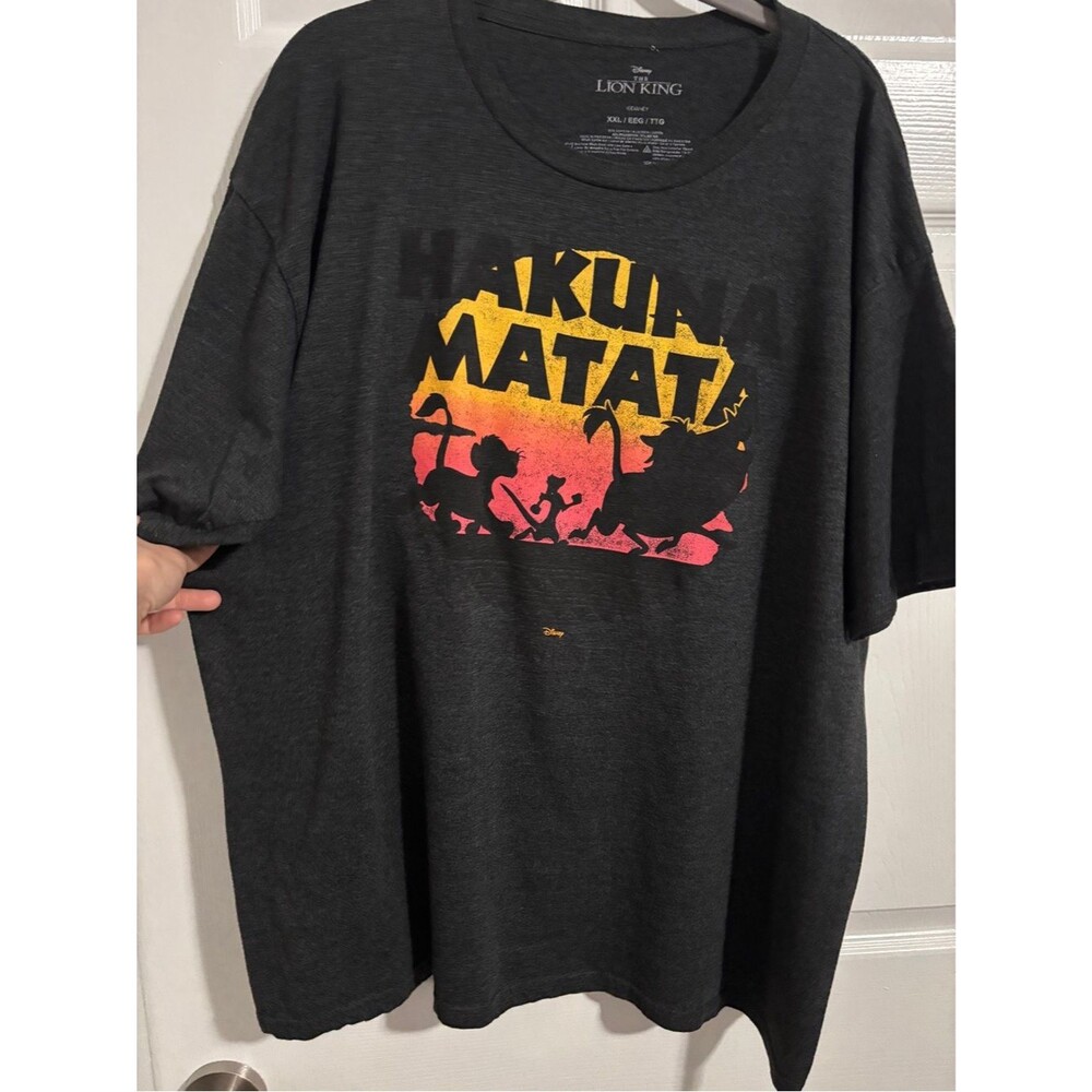 Disney The Lion King Hakuna Matata Men’s XXL Charcoal Graphic T Shirt Tee